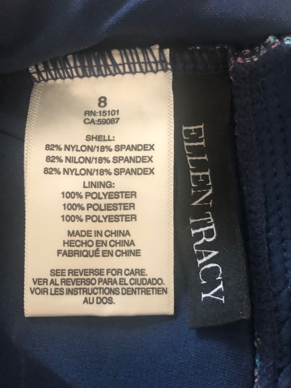 Ellen Tracy Multi-Color Swimsuit - Picture 6 of 6